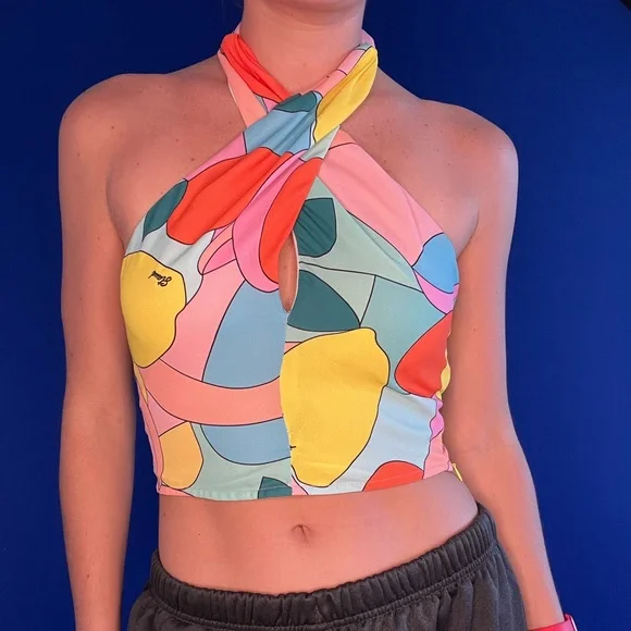 Staud Citrus Kai Top multicolor halter top - Picture 4 of 9